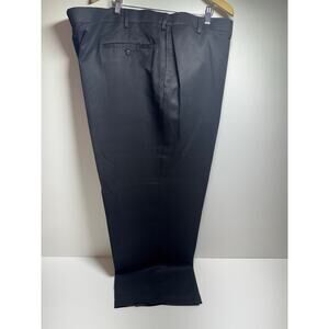 Men’s Black Dress Pants Sz 48WX30L Polyester Office Career Business Formal